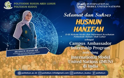 Husnun Hanifah sebagai Campus Ambassador pada ajang International Model United Nation